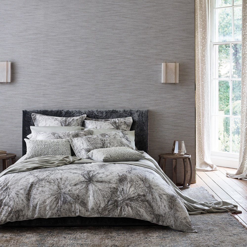 Taisho Bedding by Zoffany in Quartz Grey